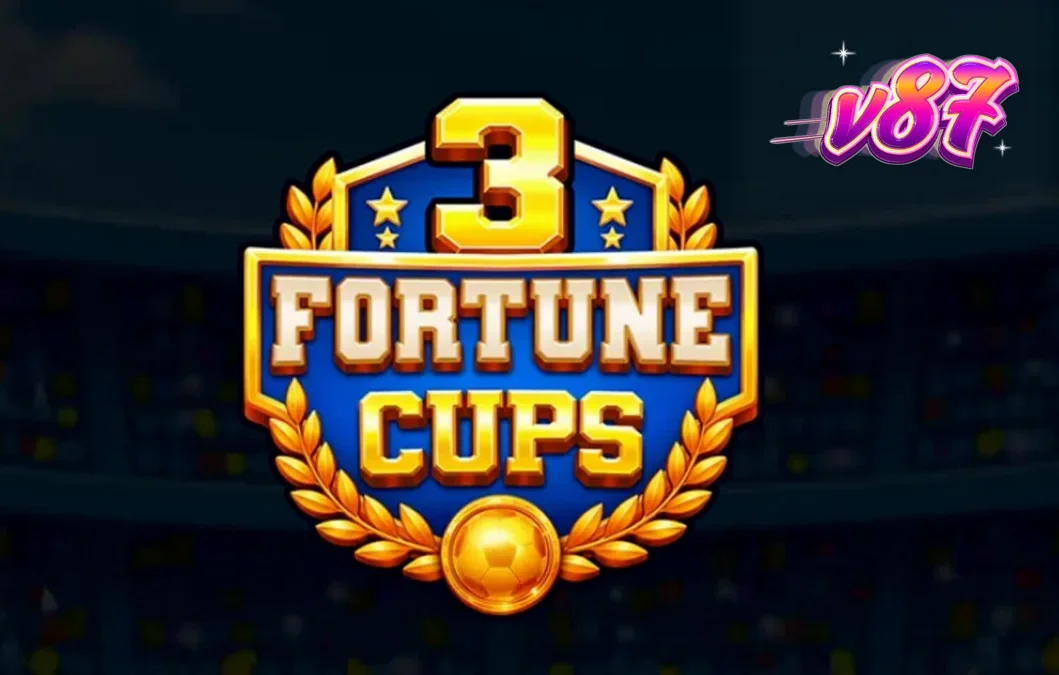 Tampilan visual stadion dan simbol sepak bola dalam slot 3 Fortune Cups